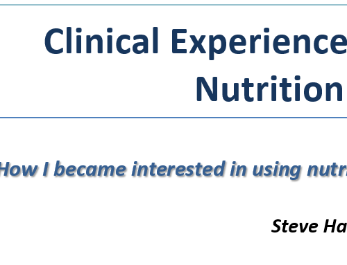 Clinical Experience with Use of Nutrition in Hospitals